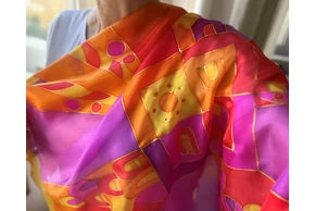 Isabelle selyemkendő (90x90 cm)