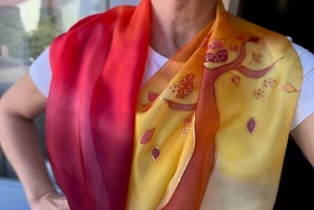 Mathilde selyemsál (150x40 cm)