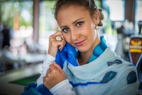 Zara (kék) selyemsál
