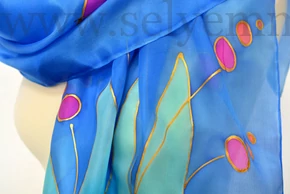 Kép 3/4 - Natali II. selyemsál (180x45 cm)