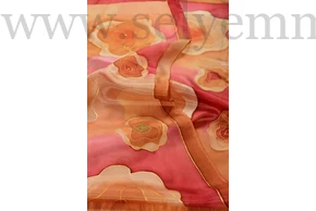 Kép 4/4 - Michelle (bézs) selyemsál (150x40 cm)