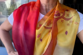Kép 1/4 - Mathilde selyemsál (150x40 cm)