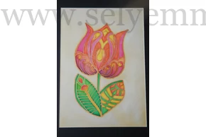 Kép 2/3 - Tulipán (selyemkép)