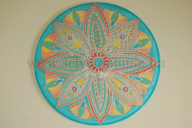 Smaragdzöld mandala (20 cm)