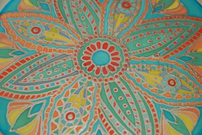 Smaragdzöld mandala (20 cm)