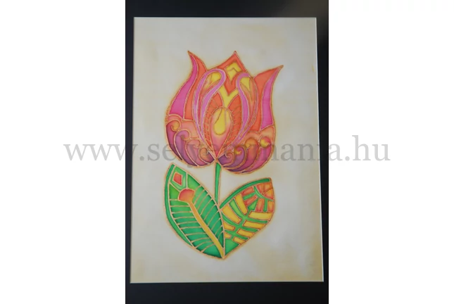 Tulipán (selyemkép)