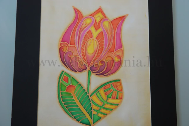 Tulipán (selyemkép)